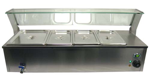 Bain Marie with Sneeze Guard